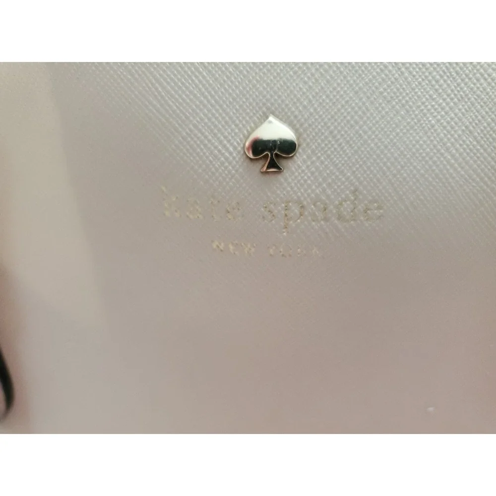 Kate Spade Ivory Beige Saffiano Leather Satchel Purse Handbag With Strap Handles